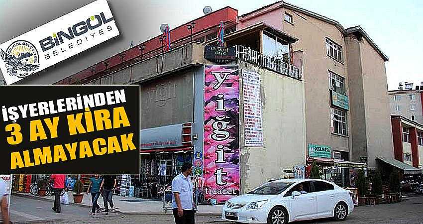 BELEDİYE İŞYERLERİNDEN 3 AY KİRA ALMAYACAK