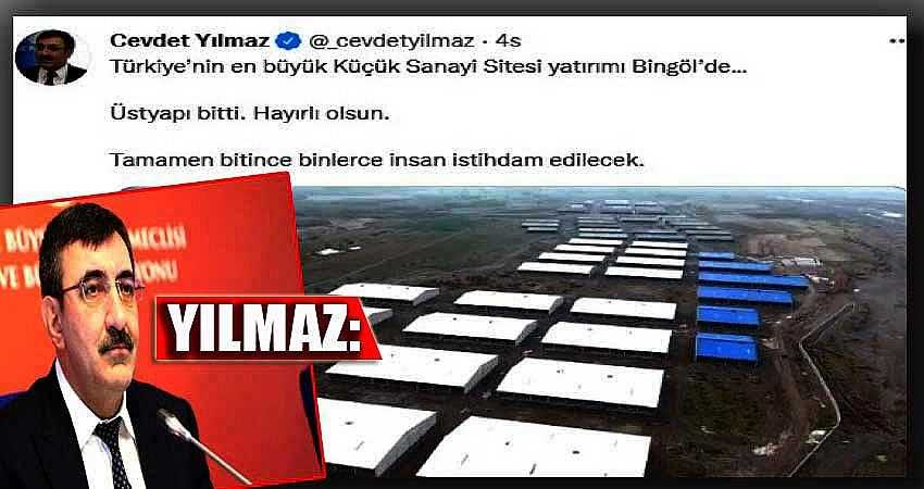 EN BÜYÜK, ‘KÜÇÜK SANAYİ SİTESİ YATIRIMI’ BİNGÖL’DE