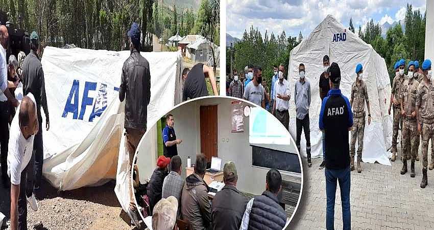 GÜVENLİK PERSONELİNE ÇADIR KURULUMU EĞİTİMİ