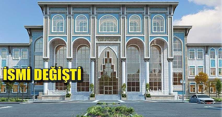 İLAHİYAT FAKÜLTESİNİN İSMİ DEĞİŞTİ