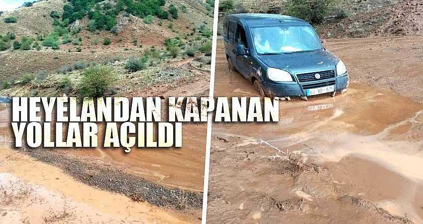 HEYELAN NEDENİYLE KAPANAN YOLLAR ULAŞIMA AÇILDI
